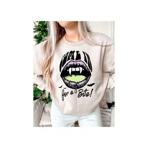 Halloween Come In For A Bite Spooky Graphic Sweatshirt
